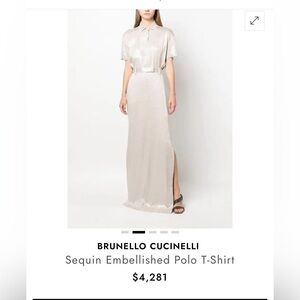 Brunello Cucinelli sequin embellishment polo T-shirt brand new with tag